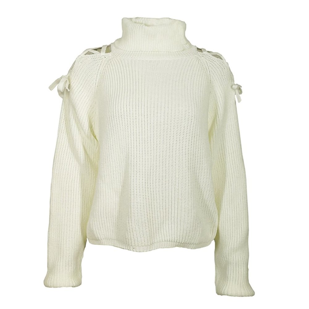 High Collar  Long Sleeved Knited light sweater - Picture 4 of 6